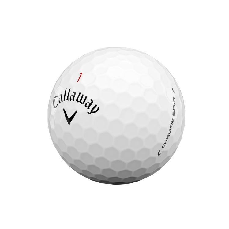 Callaway chrome-soft-golf-ball-2020-white-quarter-view