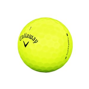 Callaway supersoft-2019-ball-quarter-view-yellow