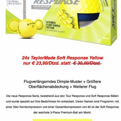 Taylormade-SoftResponse-Yellow Aktion